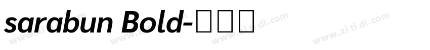 sarabun Bold字体转换